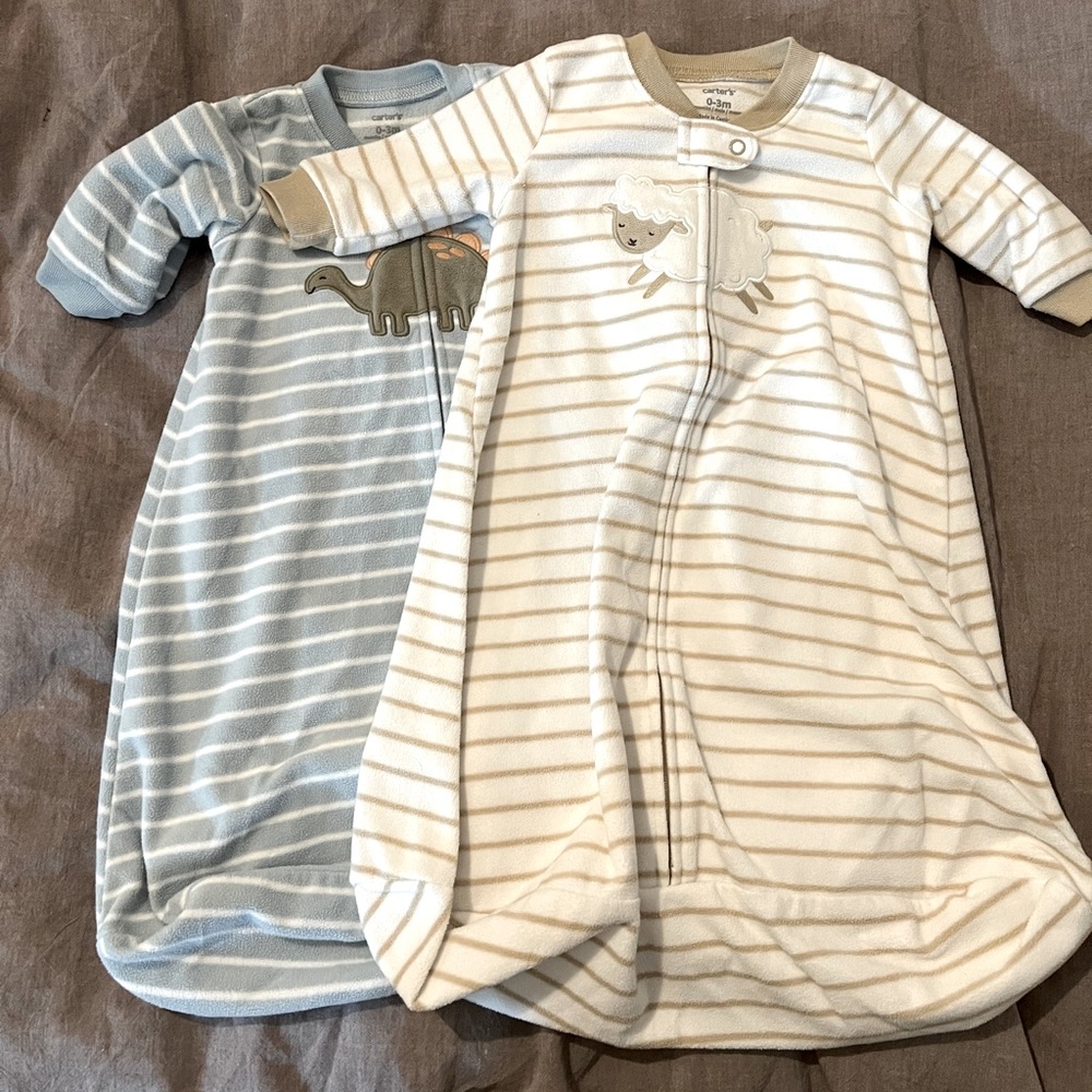Carters Sleep Sacks - Long-sleeve 0-3 Month